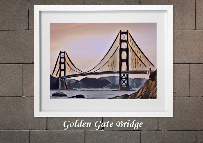 Golden Gate Bridge From Creative Bubble Art